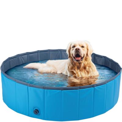 China 80/120/160 cm Sustainable Wholesale Outdoor Foldable Waterproof Swimming Pool for Cats and Dogs Kids Pet Tub for sale