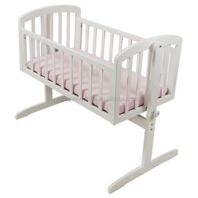 China Solid Wood Wooden Baby Swing Cribs for sale