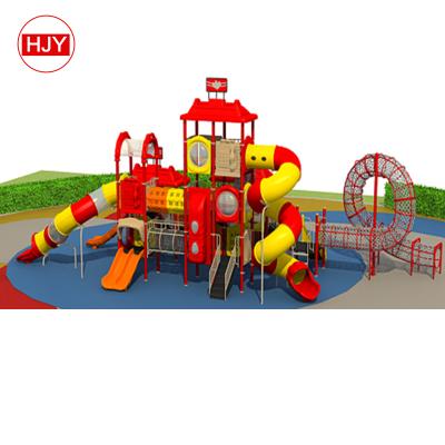 China cheap 3-12years kids cool plastic park slides outdoor playground equipment for kids for sale