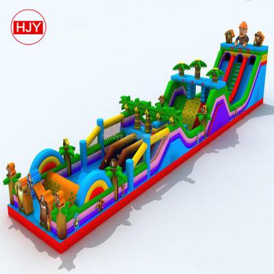 China Event giant animal forests bouncy castles, overlength children's inflatable water slides, commercial inflatable bouncer trampoline for sale