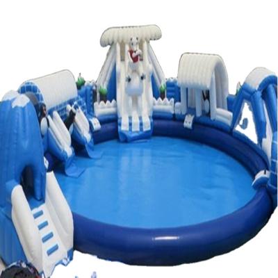 China Event fashion design good quality water park inflatable pool for kids and adults for sale