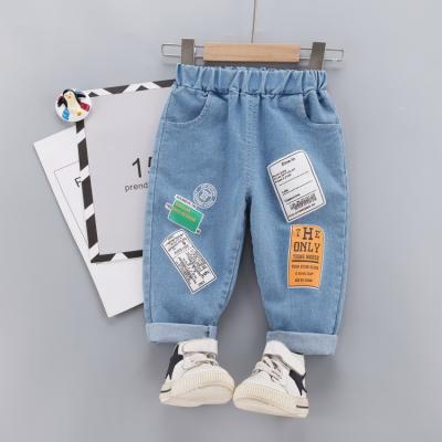 China Breathable Boys Cartoon Pants Baby Kids Denim Pants Kids Casual Trousers for sale