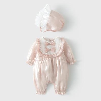 China 2022 Spring Summer Newborn Baby Polyester/Cotton Children's Overalls Newborn Clothes Cute Princess Infant Romper for sale