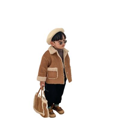 China Anti-wrinkle Children Clothing Baby Winter Clothes 2021 New Korean Style Soft Faux Fur Coat Fashion Boys Jackets for sale