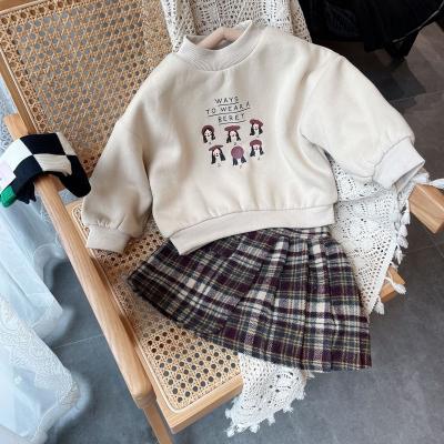 China Girls anti-shrink clothing kids clothes striped long sleeve autumn 2021 kids sweatshirt new Korean casual children tops for sale