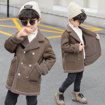 China Breathable Children's Wear Boys Deerskin Coats Autumn Wool Winter 2020 Thickened Lambskin for sale