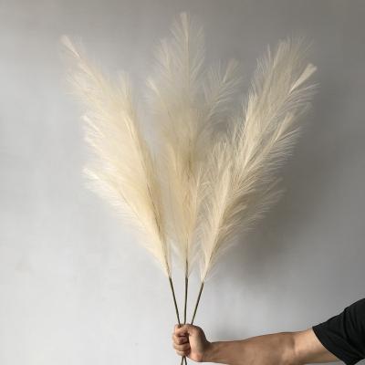 China VPX718 Occasion Large Bouquet Fake Pampas Grass Pink Pampas Grass Party Decor Artificial Pampas Grass 18 Forks For Home Decoration for sale