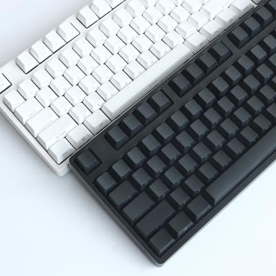 China New original keytop size pbt 87 104 108 side key black and white engraved transparent cherry RGB keytops for sale