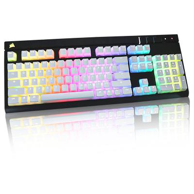 China Keycaps Sealing Font Keycaps Fit Razer Corsair 70/84/96/108 Keys White Pudding Full Set Large 141 Keys for sale