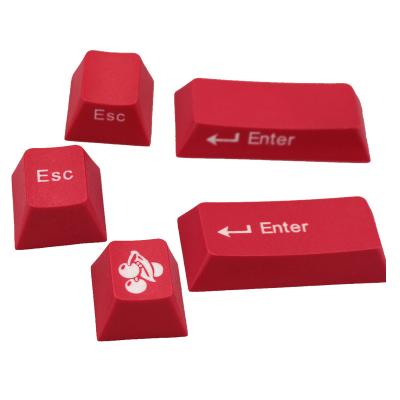 China Keycaps Hot Sale Dip Dye Laser Engraved R4 R2-2.25 Engraving Positive Side Engraved PBT Cherry 5 Key Set Mechanical Keyboard Keycap for sale