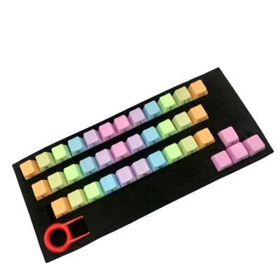 China Keycap New Arrival 37 Key Middle ABS Light Color Front Side Engraved OEM Size Rainbow Keyboard Cherry Cross Shaft Mechanical Keytop for sale