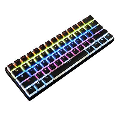 China Keycaps OEM Size Keycaps Black Milk White Pink Translucent Pudding Skin Double Top OEM Color PBT Translucent Keycap for sale