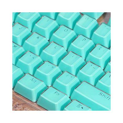 China Newest Keycap Fashion ABS Cross 87 Keycaps 104 Key Font Translucent Keycaps Crystal Yellow White Pink Cyan Keycaps for sale