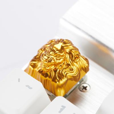 China Egyptian lion keytop re-engraved original mythological animal series zomoplus/zomo keycaps design personality light transmission metal for sale