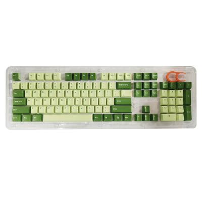 China Keycaps customized small style 104 green cool style keyboard doubleshot pbt pbt keycaps small keycaps for sale