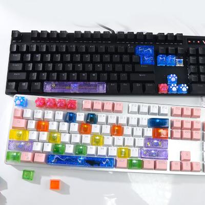 China Newest Fashion OEM Keycap Silicone Keypad Silicone Mold Mechanical Resin Cover Handmade Crystal Epoxy Keycap Mold for sale