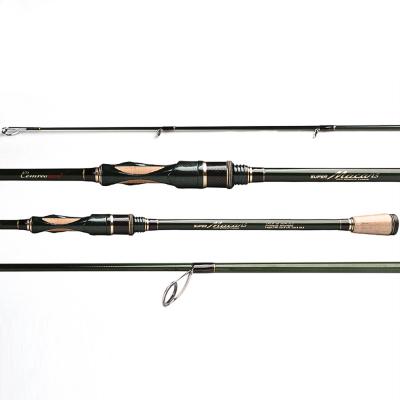 China Spinning Fishing Rod New 4 Section 2.4m Spinning Rod 2022 Multi Portable Carbon Lure for sale