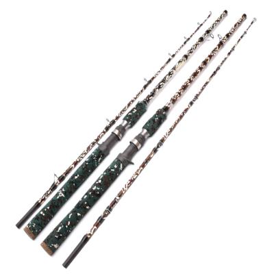 China Carbon Fiber 240CM Carbon Fiber Fishing Tackle Lure Casting Rod 2 Section XH Fighter Power Catfish Snakehead Fish Rod Fish Small for sale