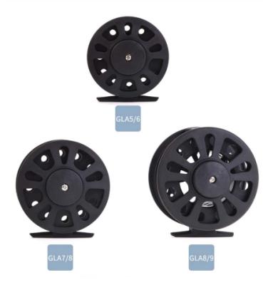 China Classic Waterproof 1:1 ABS Lion Fly Fishing Reels High Quality Plastic Trout Plastic Reel for sale