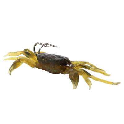 China New Hot Selling Plastic Bait 7cm/35g Crab Shape Lure Soft Crab Baiting Topper Water Plastic Seawater for sale