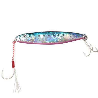 China New Design 40g 7.5cm Artificial Lead Hard Bait Snap Speed ​​Bait Lure Metal Jig Lure for sale