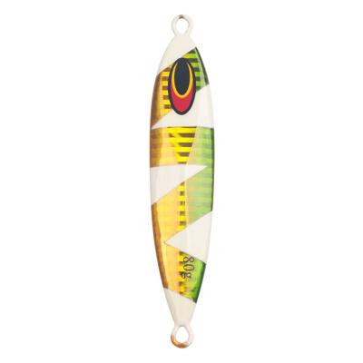 China Lead 2021 New 80g/100g /130g Saltwater Fishing Hard Slow Pitch Luminous Sinking Lure for sale