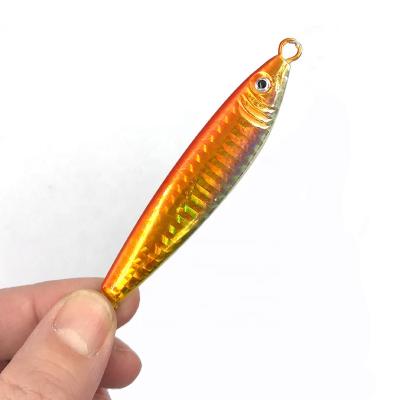 China New Design 40g/60g/80g Metal Shore Lure Lead Saltwater Fish Saltwater Fish Metal Casting Jig for sale