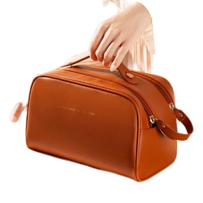 China New Fashion Make Up Bag PU Leather Waterproof Cosmetic Filter Frames For Women Toiletry Bag Travel Organizer Toiletry Kit for sale