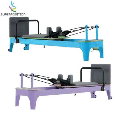 China hot sale 200kg OEM logo color commercial gym yoga fitness aluminum alloy pilates reformer for sale