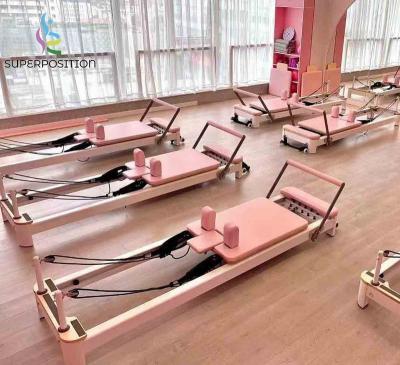 China 200kg Customized Color Alloy Reformers Jumping Board Home Use Pink Aluminum Reformer Pilates for sale