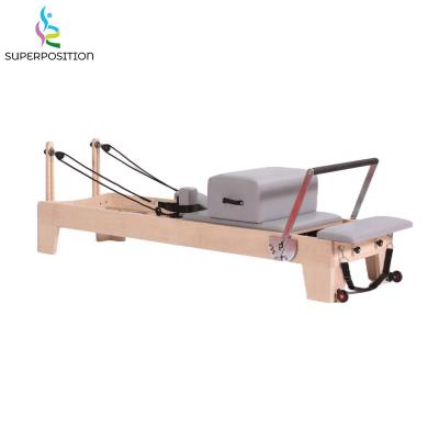 China Custom Logo Durable Maple Fitness Wooden Gym Pilates Reformer Equipment Wooden Pilates for sale