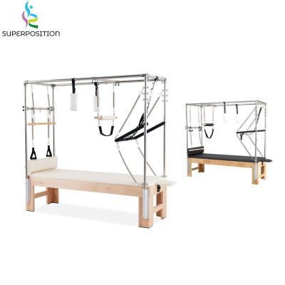 China OEM commercial high quality wood logo gym yoga fitness center fitness pilates classic Cadillac reformer for sale