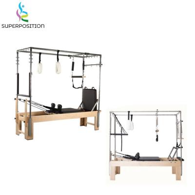 China Eco - Friendly Commercial Wooden Yoga Workout Exercise Equipment Pilates Cadillac With Full Trapeze for sale