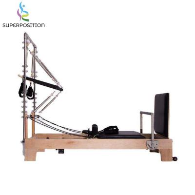 China Commercial fitness center yoga generation stand up equipment metal wooden pilates reformer portable trapeze for sale