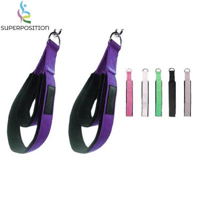 China 200kg Gym Exercise Accessories Pilates Reformer Loop Handle Straps Customized Double Color for sale