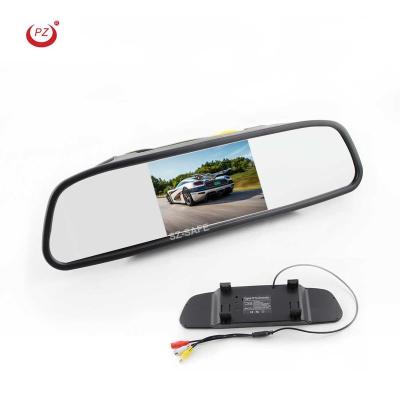 China HD High Quality 4.3 Inch Rear View Mirror Car Monitor With TFT LCD Display PZ705 en venta