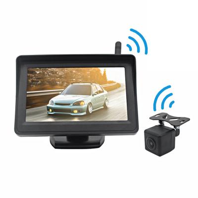 China 4.3 Inch Monitor Stand Car Camera Radio Wireles Built-in Signal Reversing Assist Car Rear View Camera Reverse System en venta