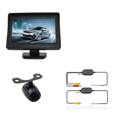 China Wireless 4.3inch TFT LCD Car Rear View Monitor With Backup Rearview Camera Waterproof Kits PZ703-403W Te koop