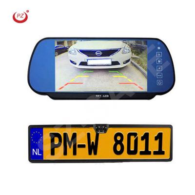 Κίνα Automatically Change Camera Video 7 Inch TFT LCD Screen Car Monitor With License Plate Frame Rear View Reverse Camera προς πώληση