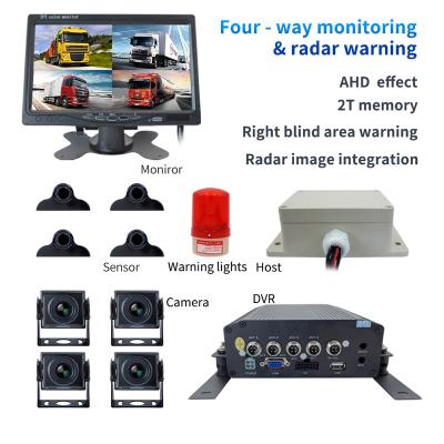 中国 4pcs Parking Sensors Safe Parking Alarm Car Blind Spot Camera Visual Monitoring System For BUS/Truck/Excavator/Cement Mixer 販売のため