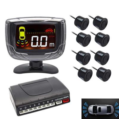 China Front And Rear 8 Parking Aid LCD Display Parking Sensor System for sale