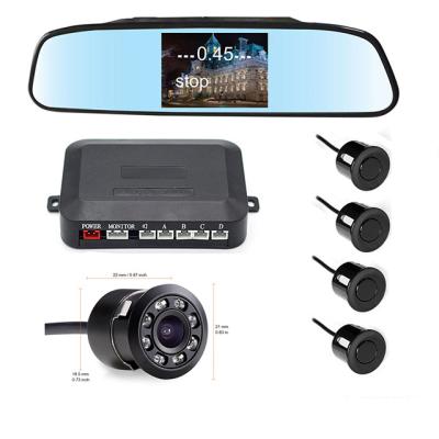 Cina Car Parking Sensor / Car Reverse Assist PZ604 4.3 Inch Mirror Car Reverse Camera And Parking Sensor in vendita