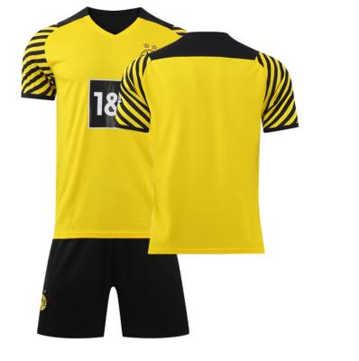 China New Style Soccer Jersey Kits 2122 Jersey Adult Footbal Sets Yellow With Socks for sale