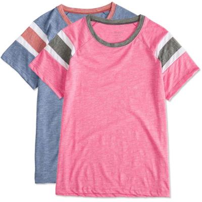 China Poly Collar 60 Heather Color Mix China Blend Promotion Lady Breathable Crew Neck Cotton T-shirt 40 for sale