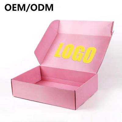 China Wholesale Custom Recyclable Pink Black White Kraft Colored Corrugated Mailing Mailer Packaging Boxes for sale