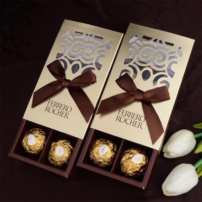 China Hollow Recyclable Luxury Custom Printed Chocolate Packaging Box Wholesalelate Bar Gift Box Packaging Box for sale