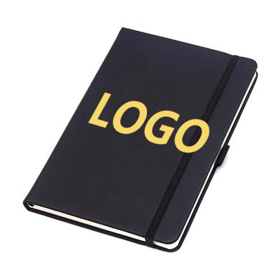 China Custom hardcover school office supplies stationery logo a5 journal leather notebook leather notebook for sale