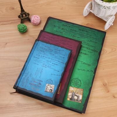 China Creative custom retro printing b5 a6 a7 hardcover book floral paper notebook for sale