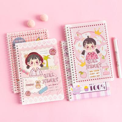 China Creative Spiral Line Page Student Paper Kawaii Girls A5 Spiral Notebook for sale