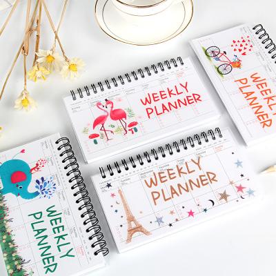 China Portable Spiral Cover Waterproof Hardcover Book PP Weekly Planner Spiral Notebook for sale